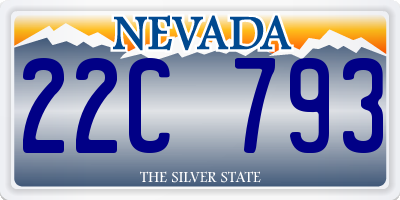 NV license plate 22C793