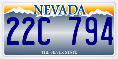 NV license plate 22C794