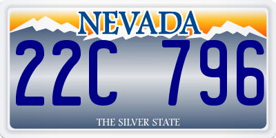 NV license plate 22C796