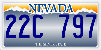 NV license plate 22C797