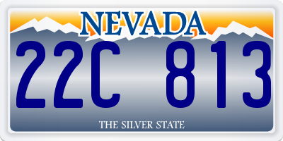 NV license plate 22C813
