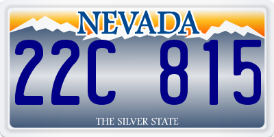 NV license plate 22C815