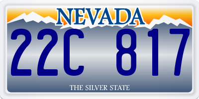 NV license plate 22C817