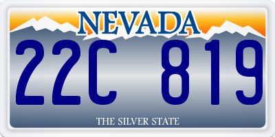 NV license plate 22C819