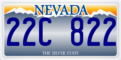 NV license plate 22C822