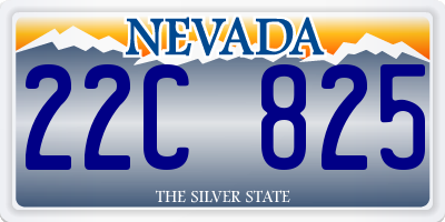 NV license plate 22C825