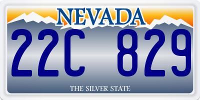 NV license plate 22C829