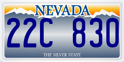 NV license plate 22C830