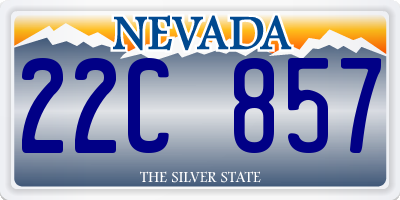 NV license plate 22C857