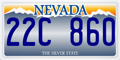 NV license plate 22C860