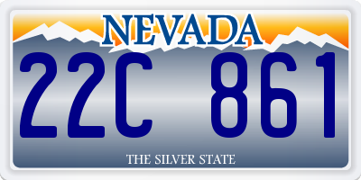 NV license plate 22C861