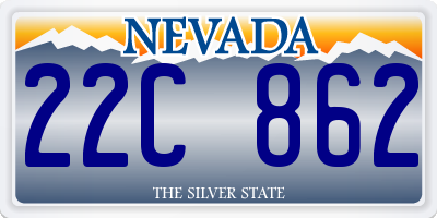 NV license plate 22C862