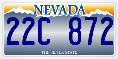 NV license plate 22C872
