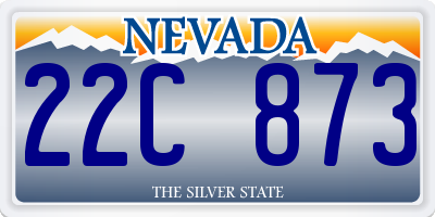 NV license plate 22C873