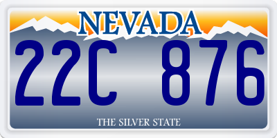 NV license plate 22C876