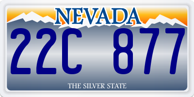 NV license plate 22C877