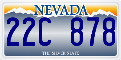 NV license plate 22C878