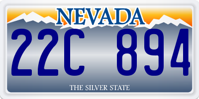 NV license plate 22C894