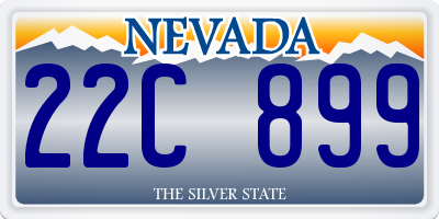 NV license plate 22C899