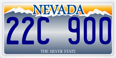 NV license plate 22C900