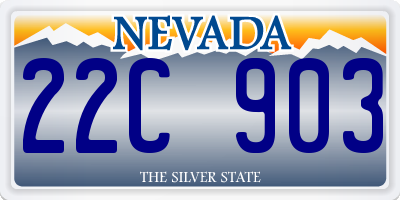NV license plate 22C903