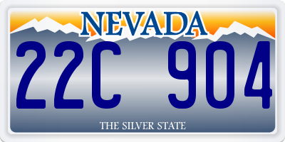 NV license plate 22C904