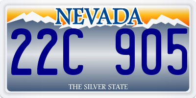 NV license plate 22C905