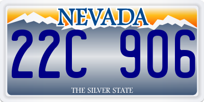 NV license plate 22C906