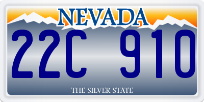 NV license plate 22C910