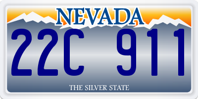 NV license plate 22C911