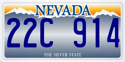 NV license plate 22C914