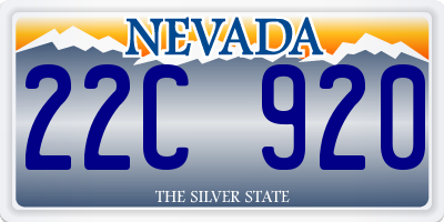 NV license plate 22C920