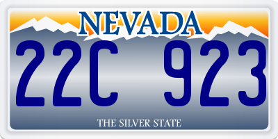 NV license plate 22C923