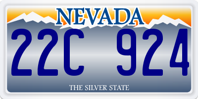 NV license plate 22C924