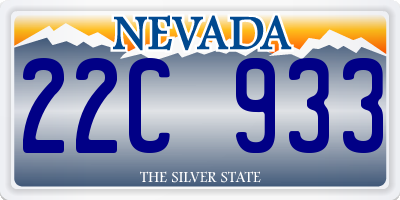 NV license plate 22C933