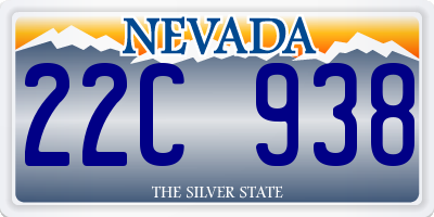 NV license plate 22C938