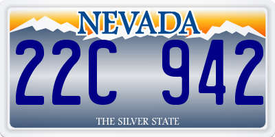 NV license plate 22C942