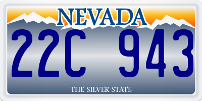 NV license plate 22C943