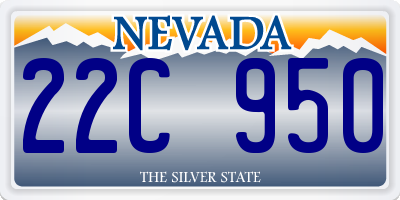 NV license plate 22C950
