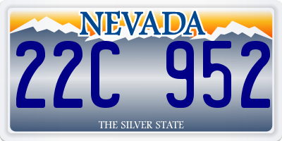 NV license plate 22C952