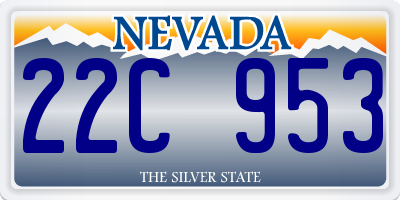 NV license plate 22C953