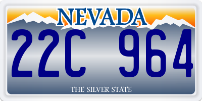 NV license plate 22C964