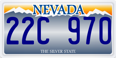 NV license plate 22C970