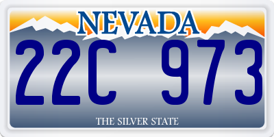 NV license plate 22C973