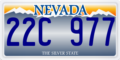 NV license plate 22C977