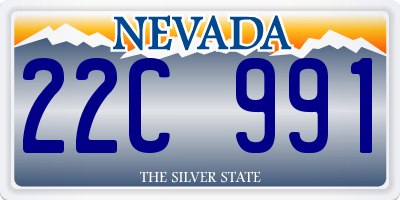 NV license plate 22C991