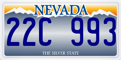 NV license plate 22C993