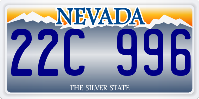 NV license plate 22C996