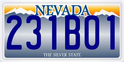 NV license plate 231B01