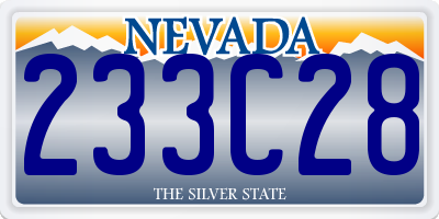 NV license plate 233C28